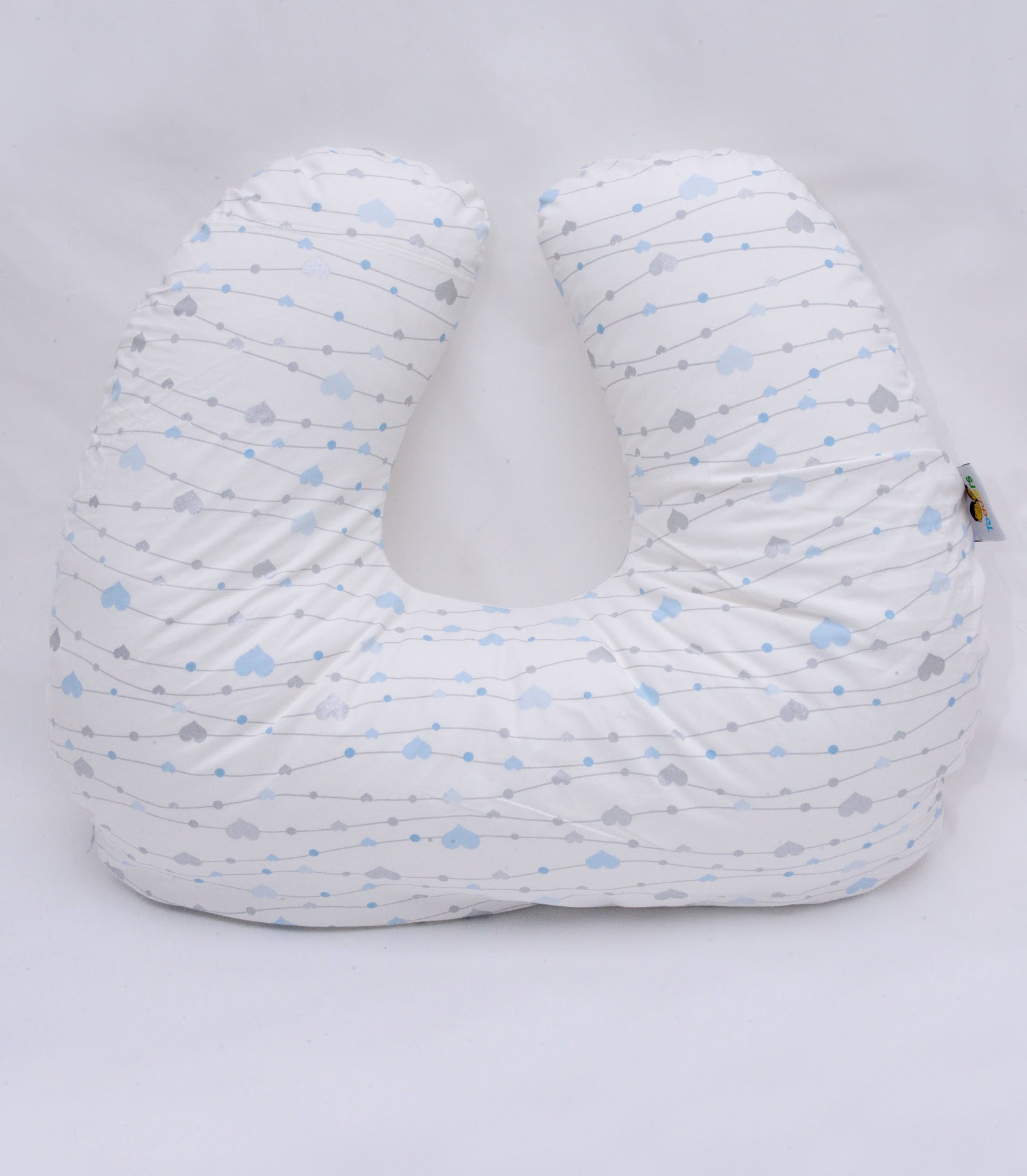 Coussin d'allaitement Coeur Bleu