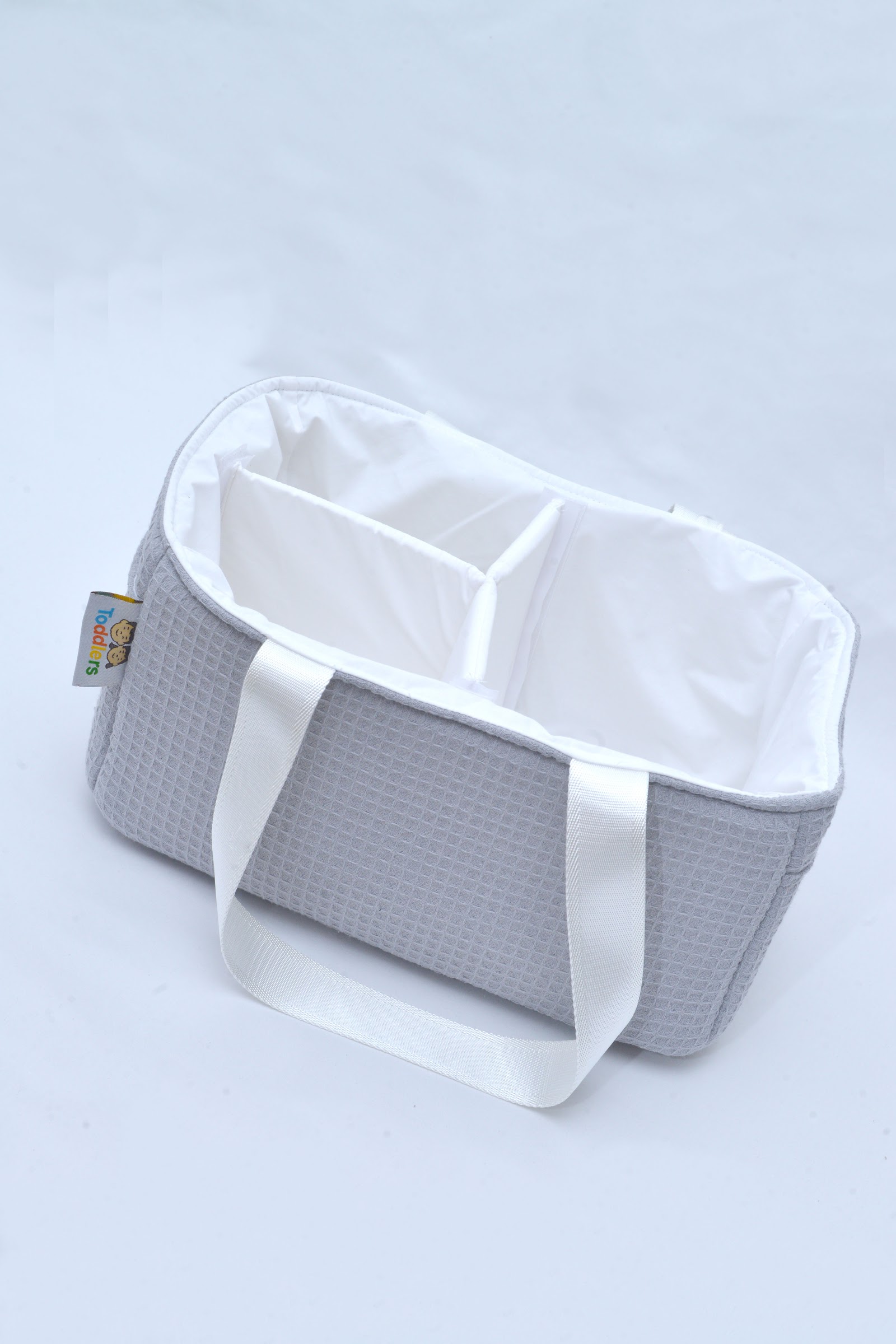 Panier À Compartiments Nid D'Abeilles Gris Clair