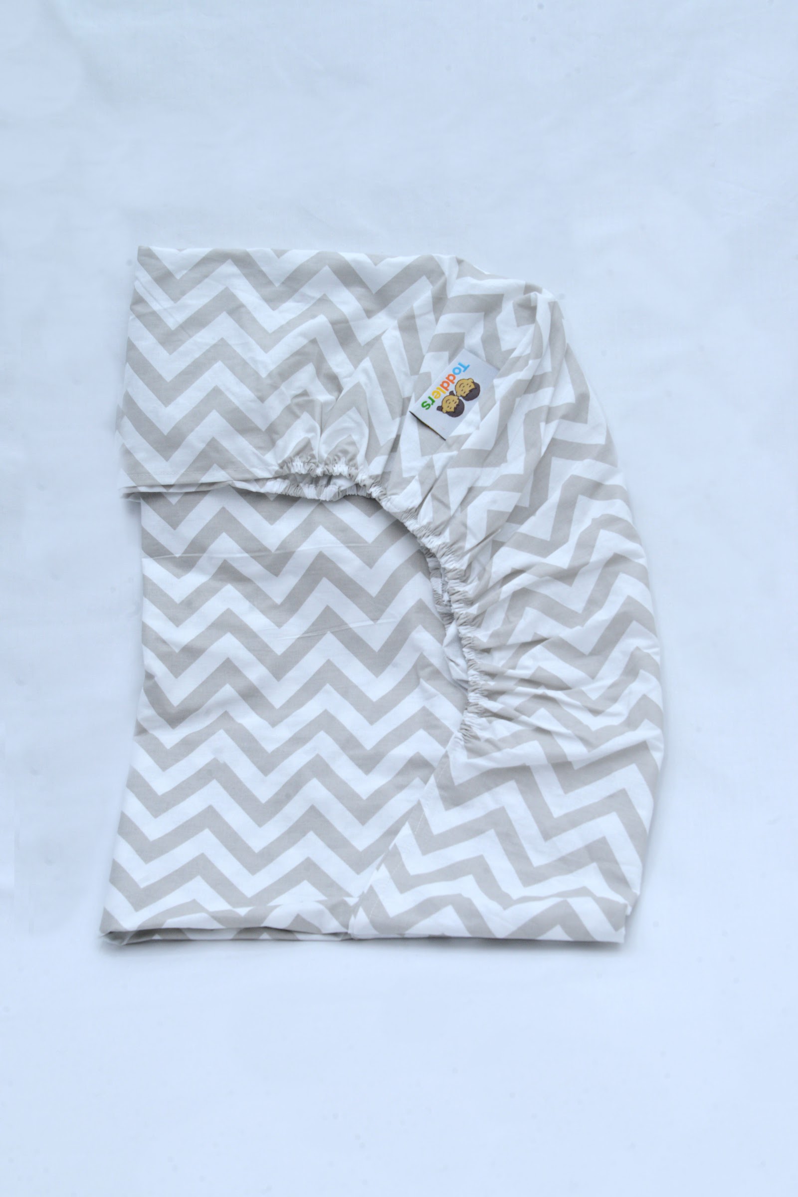 Parure De Lit Zigzag Blance Taupe