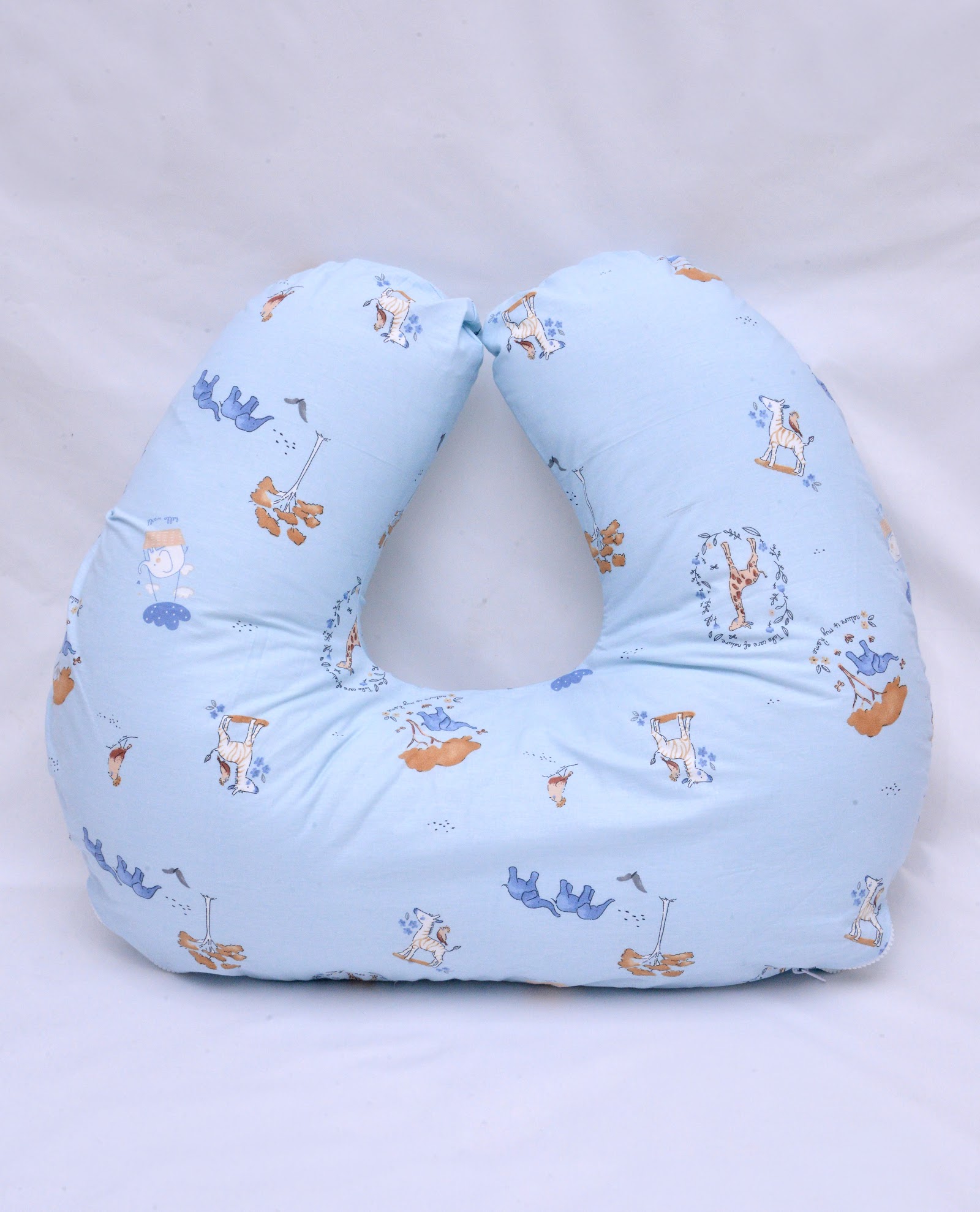 Coussin d'allaitement Giraffe Bleu