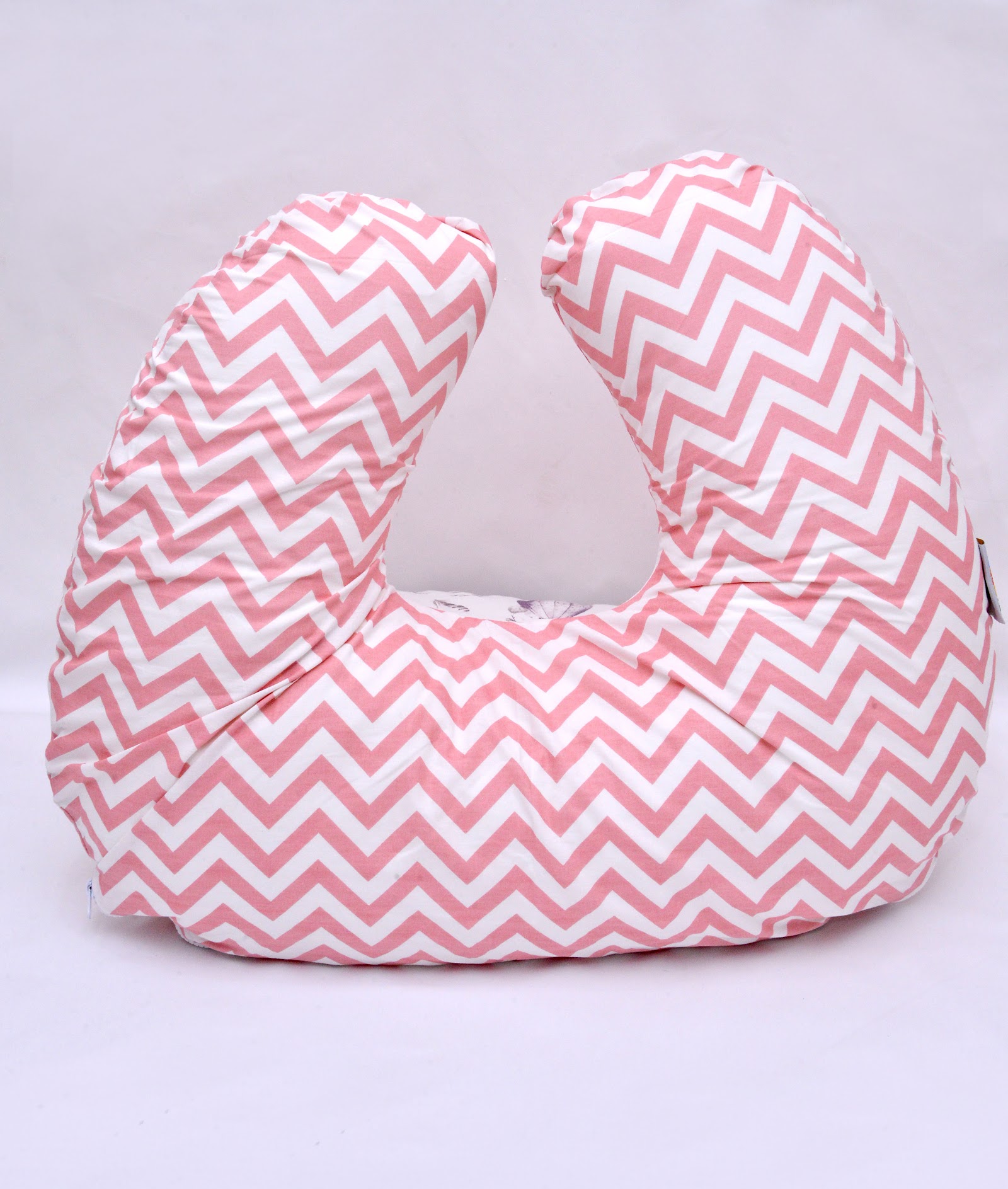 Coussin d'allaitement Zigzag Rose