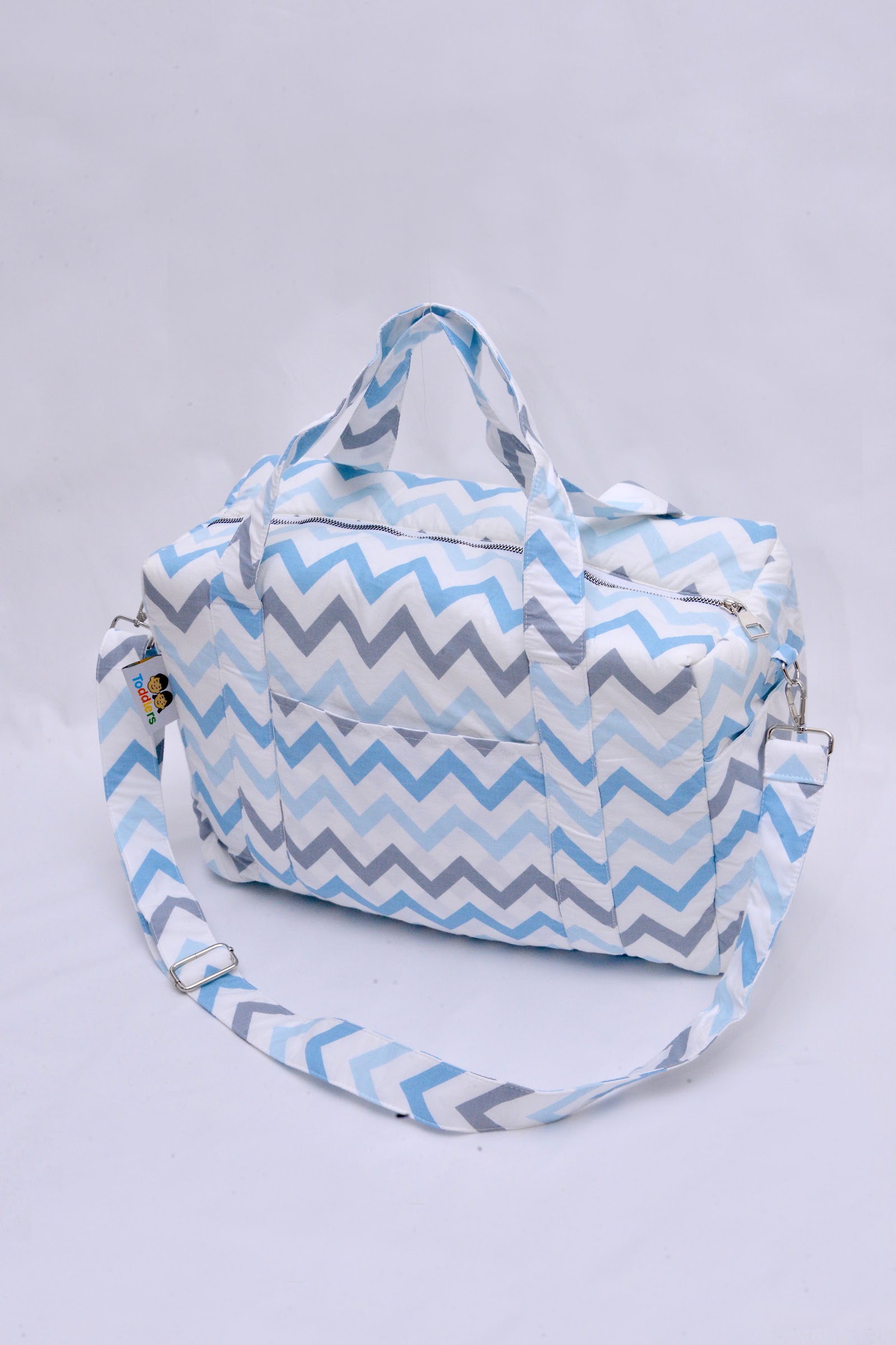 SAC A Langer Zigzag Bleu Gris