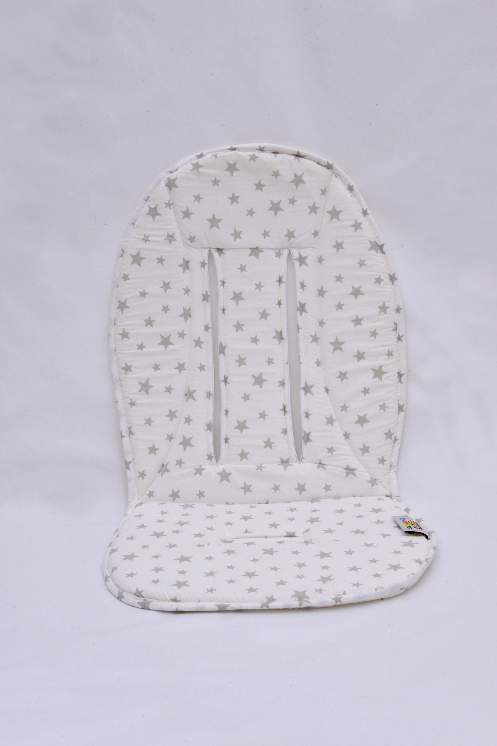 Protège poussette Etoile Taupe Blanc