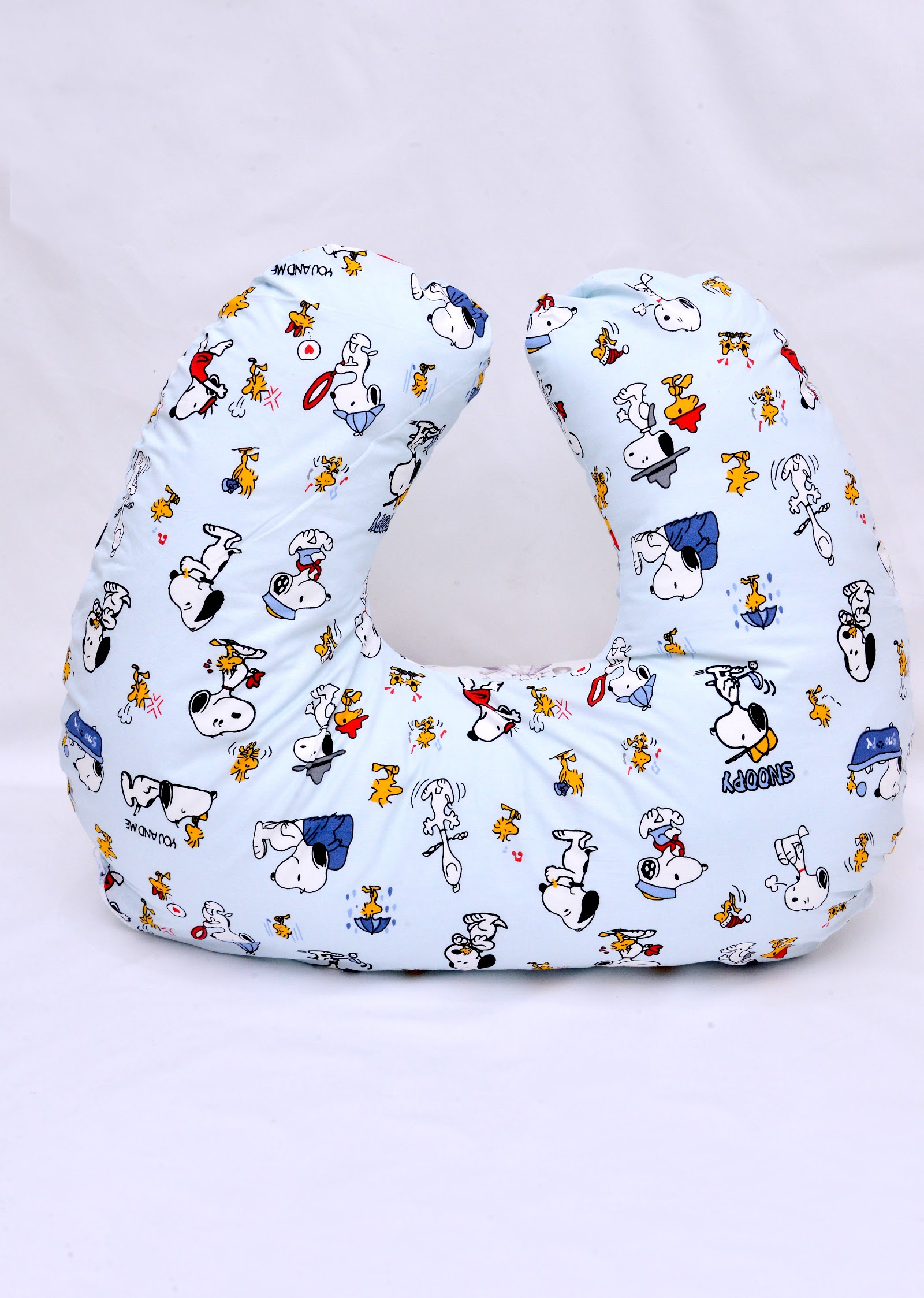 Coussin d'allaitement Snoopy Bleu