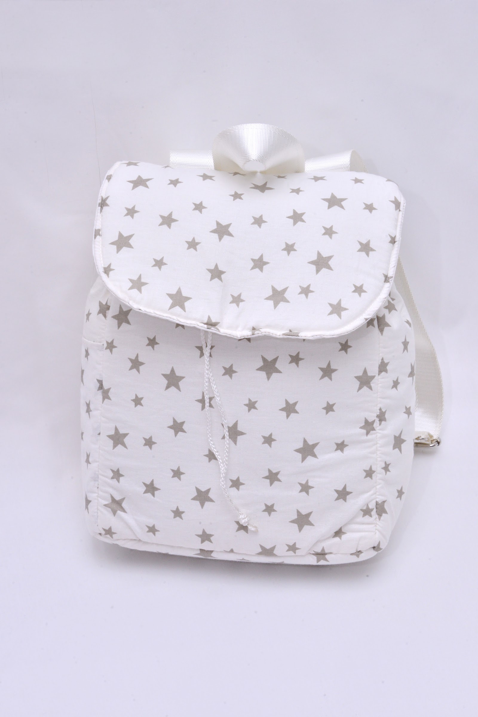 SAC A DOS Etoile Taupe Blanc
