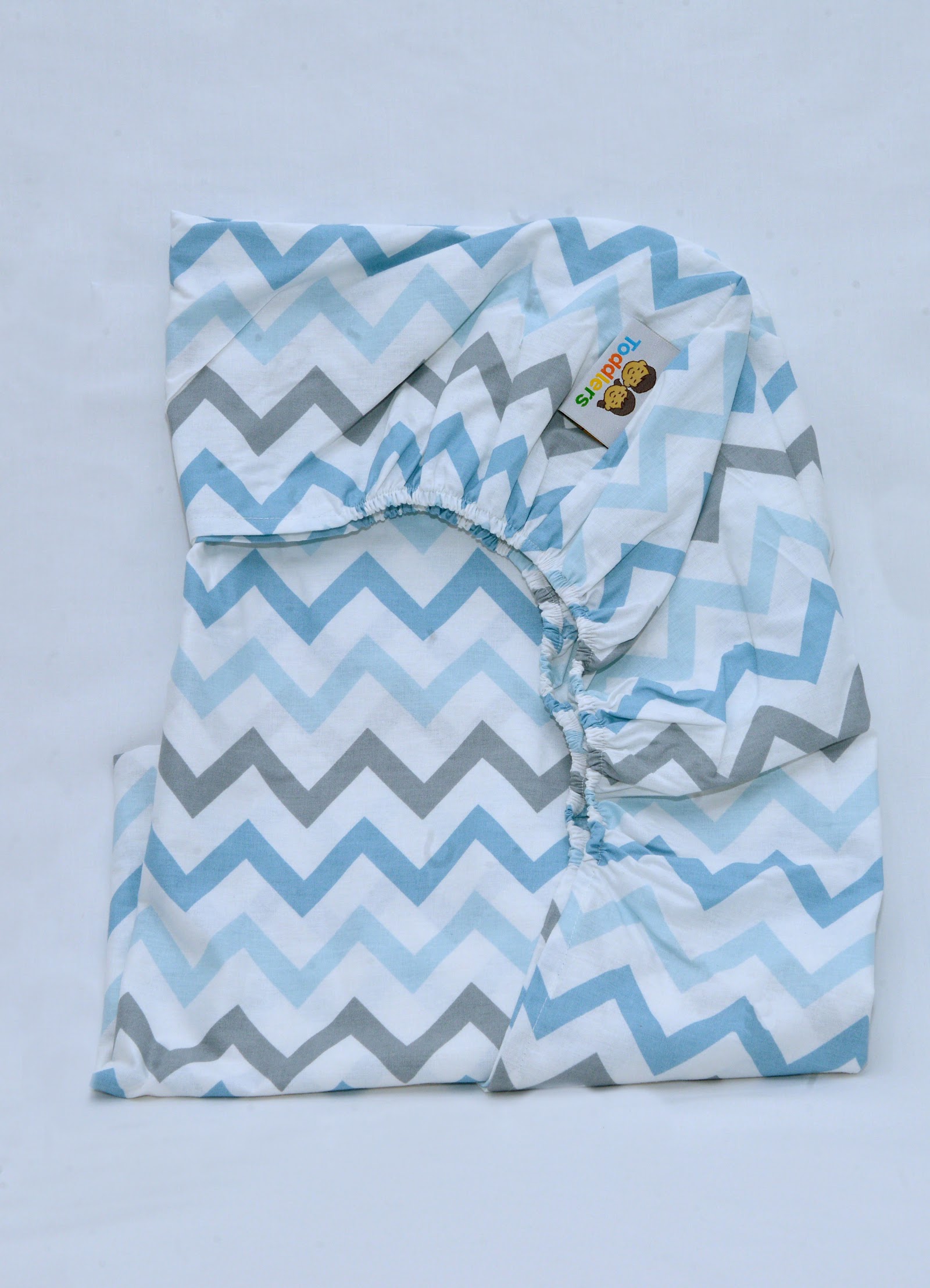 Parure De Lit Zigzag Bleu Gris