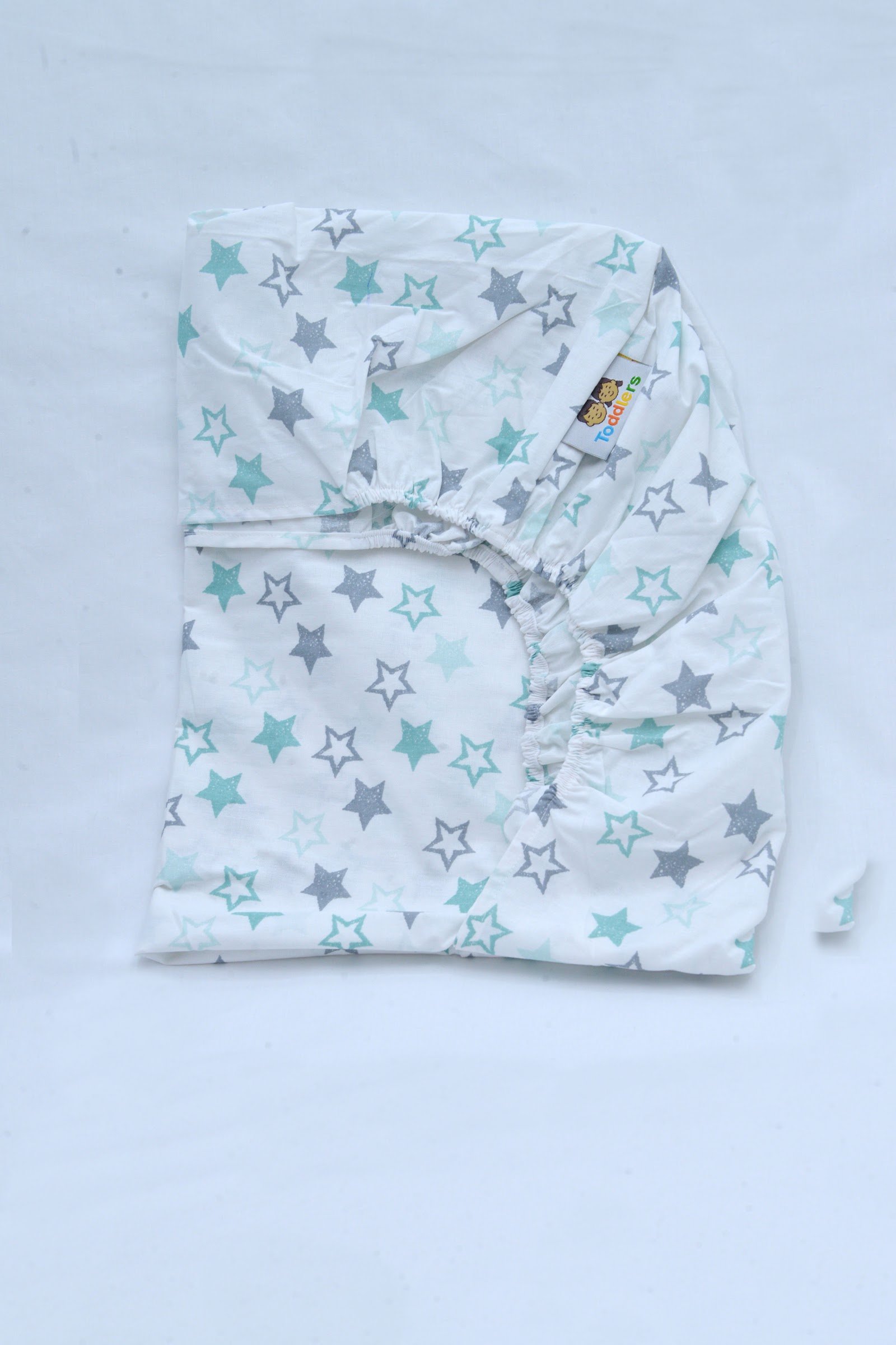 Parure De Lit Etoile Vert Eau Gris