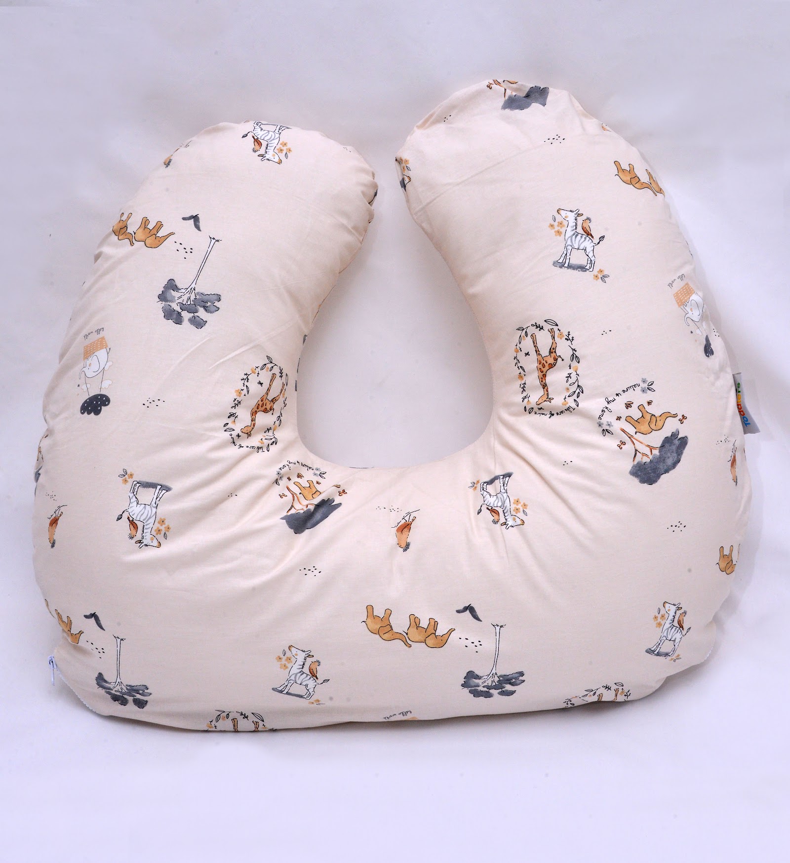 Coussin d'allaitement Giraffe Beige