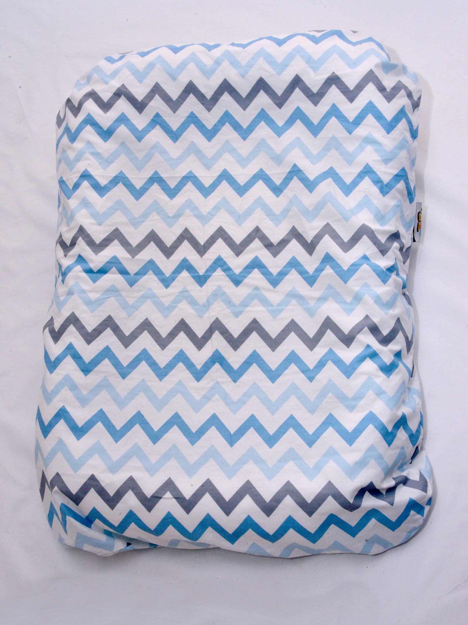 Baby Nest Zigzag Bleu Gris