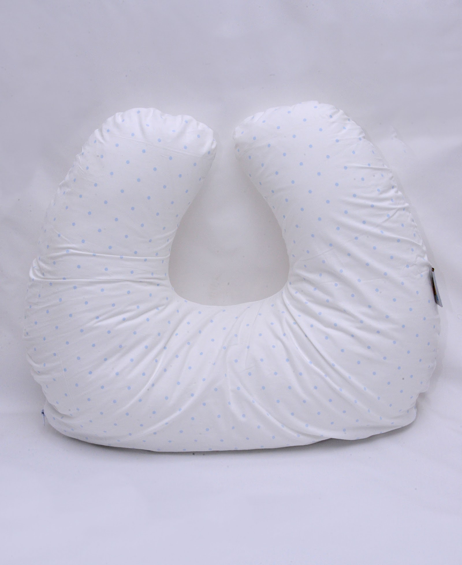 Coussin d'allaitement Pois Bleu
