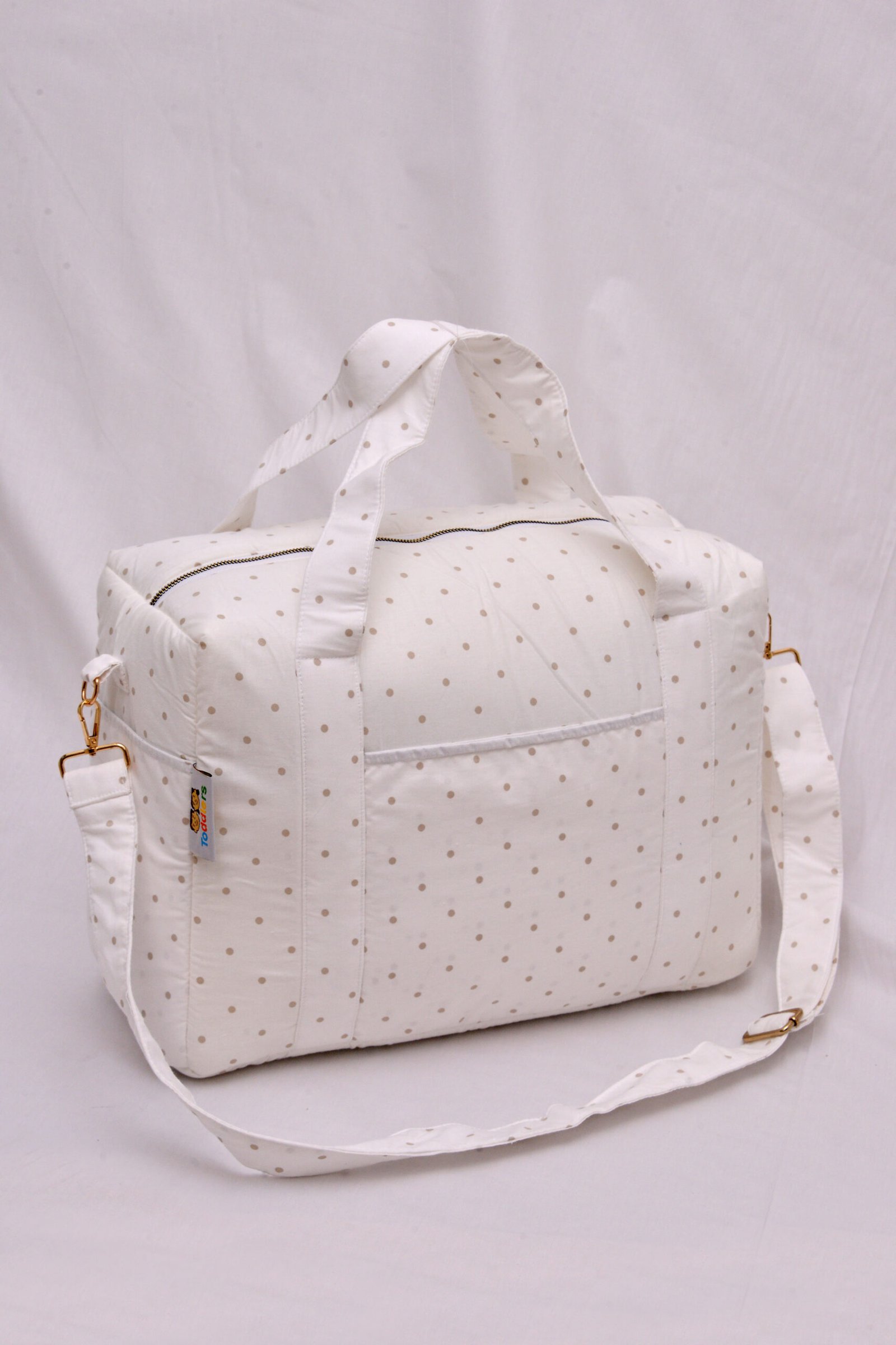 sac a langer pois taupe